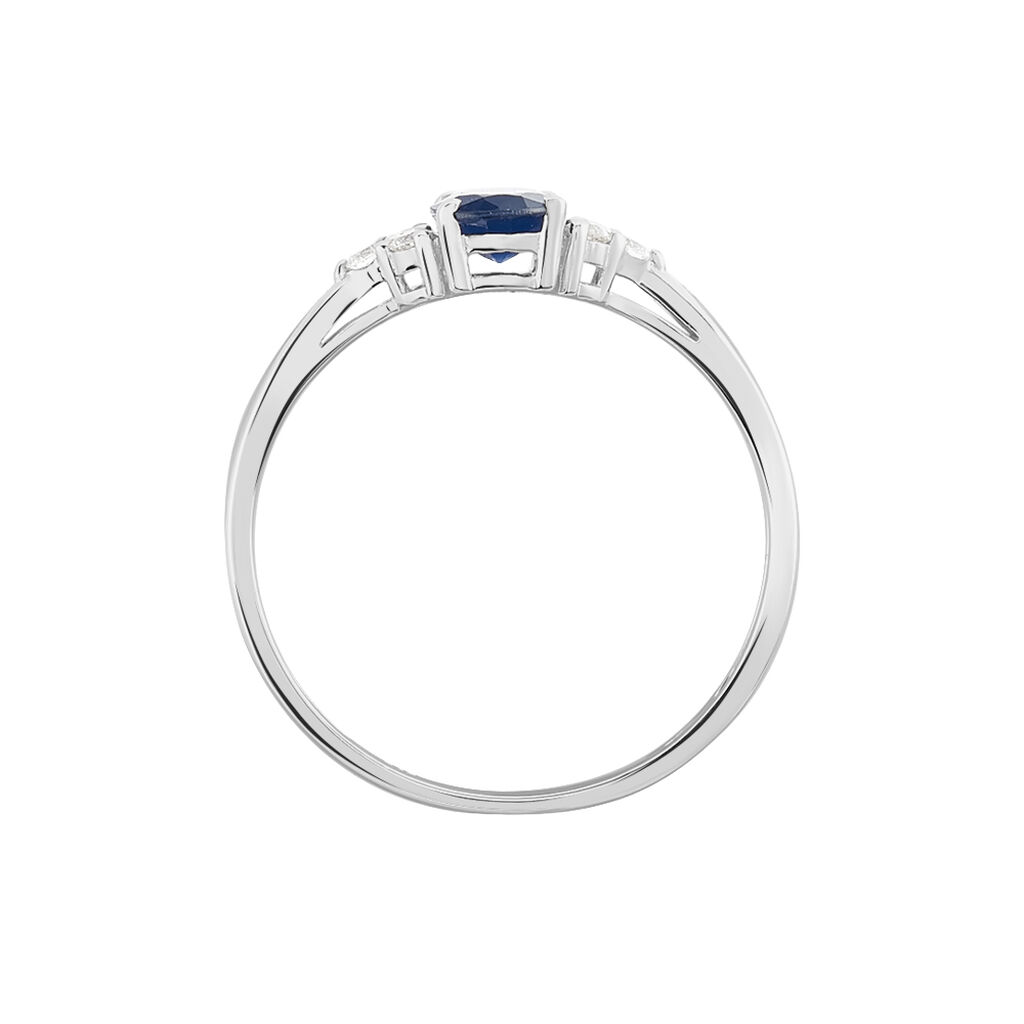 Bague Justienne Or Blanc Saphir Et Diamant