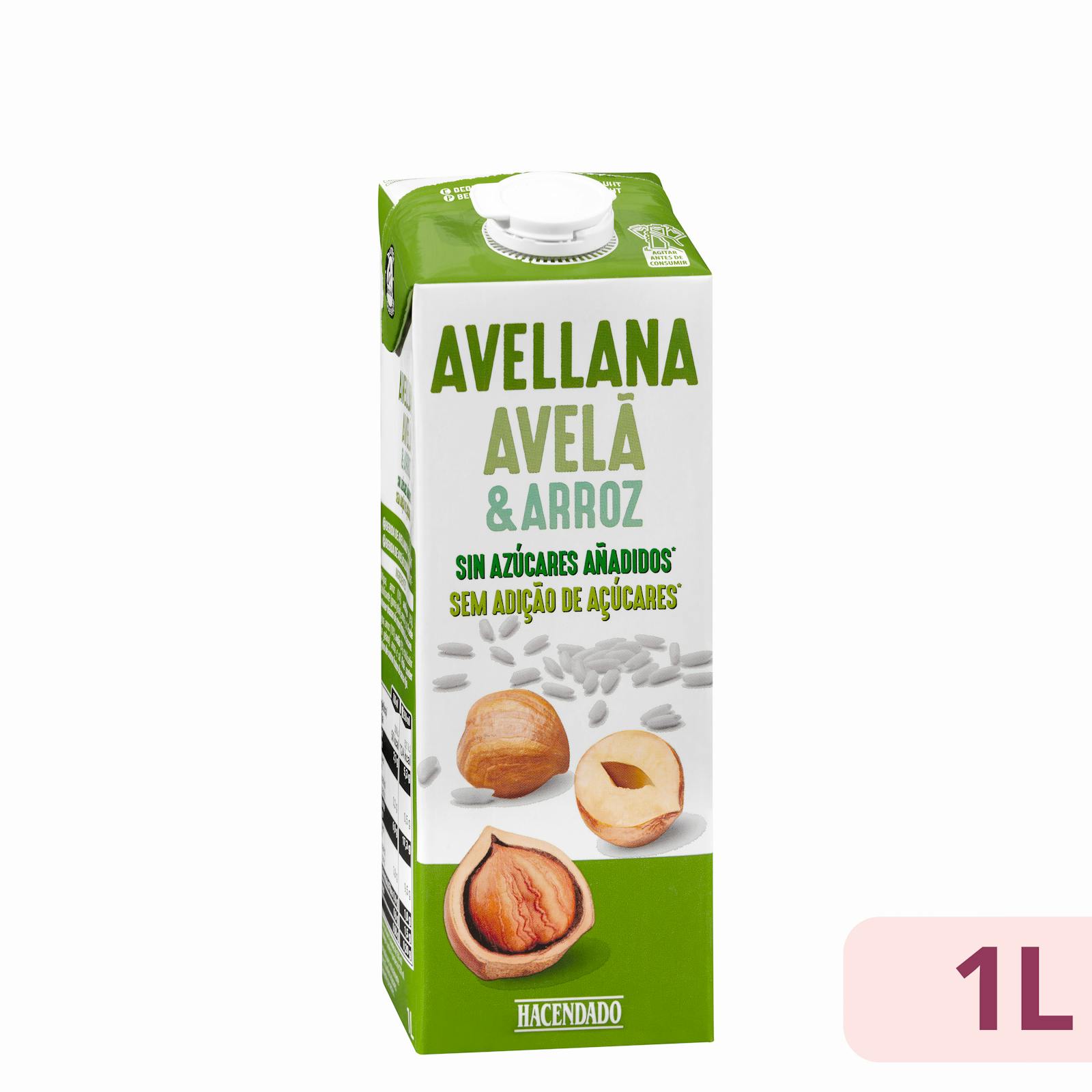 Boisson aux noisettes et au riz sans sucres ajoutés Hacendado