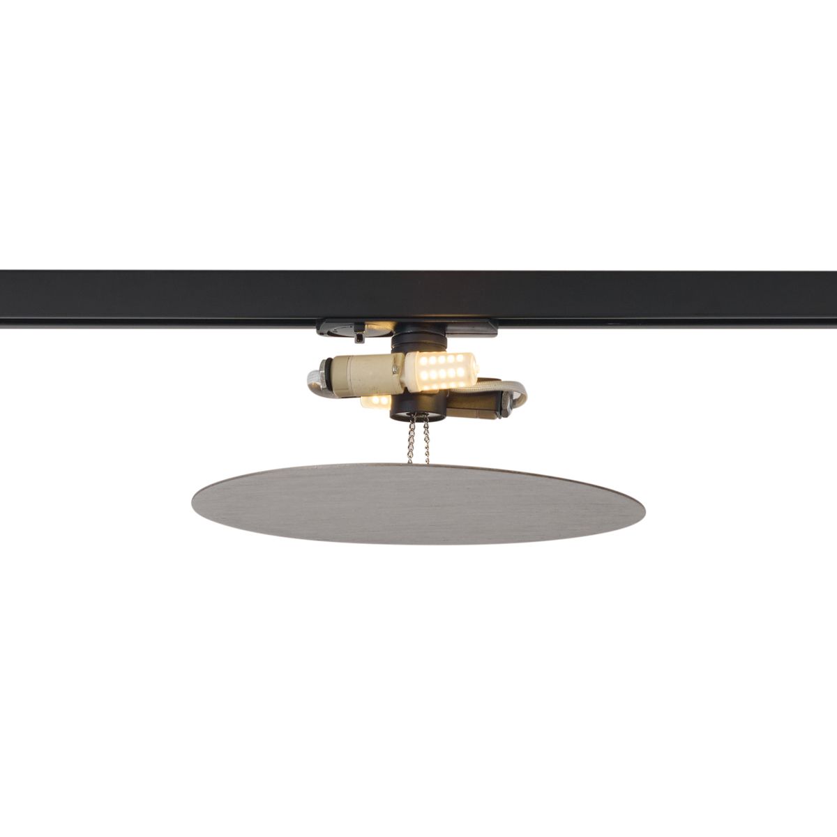 Moderne plafondlamp gunmetal voor railsysteem 1-fase 2-lichts - Iconic Pulley
