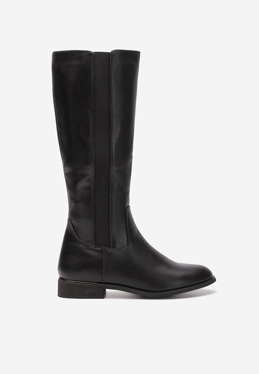 Bottes plates femme noires Tammera