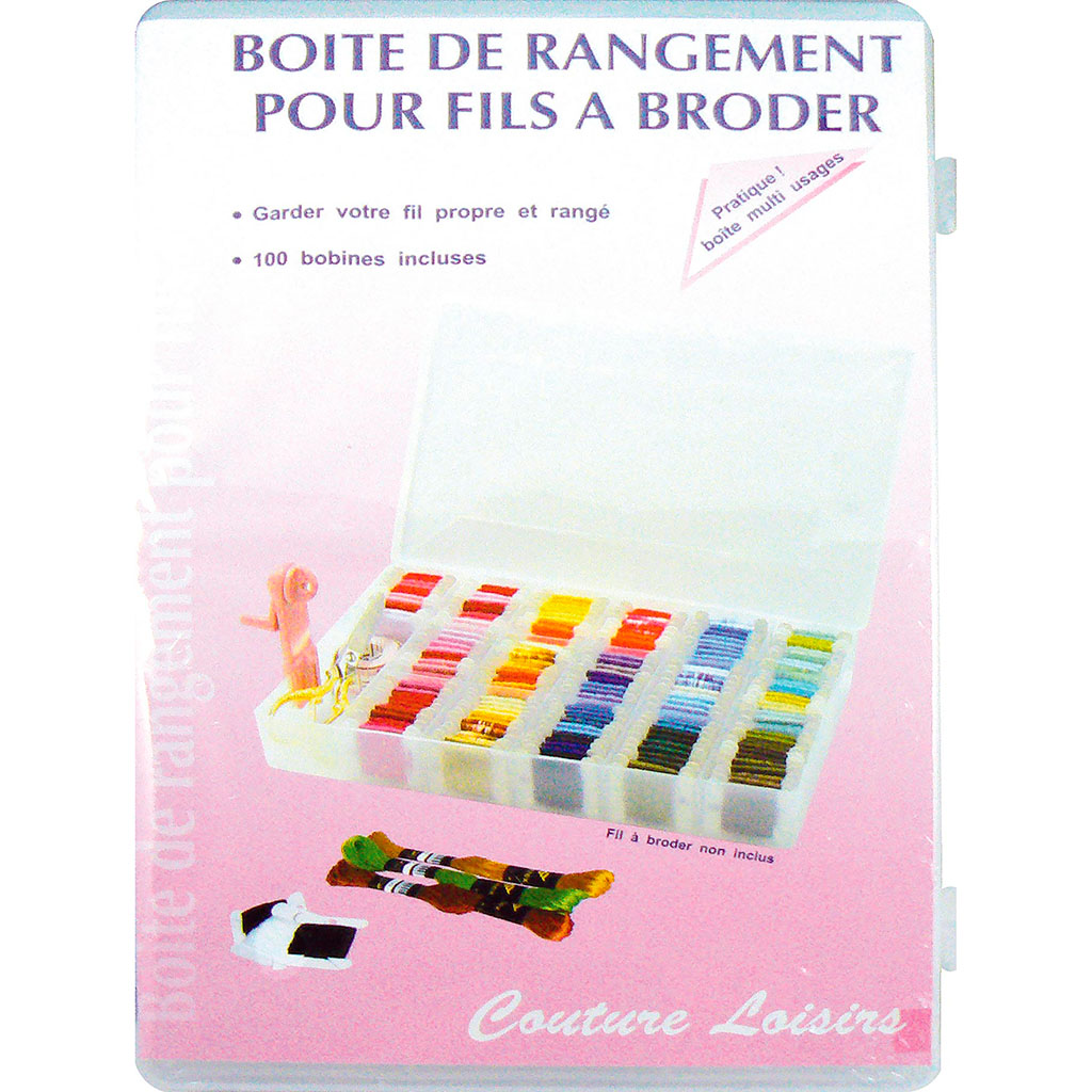 Boite de rangement pour fils à broder 27x18x4cm