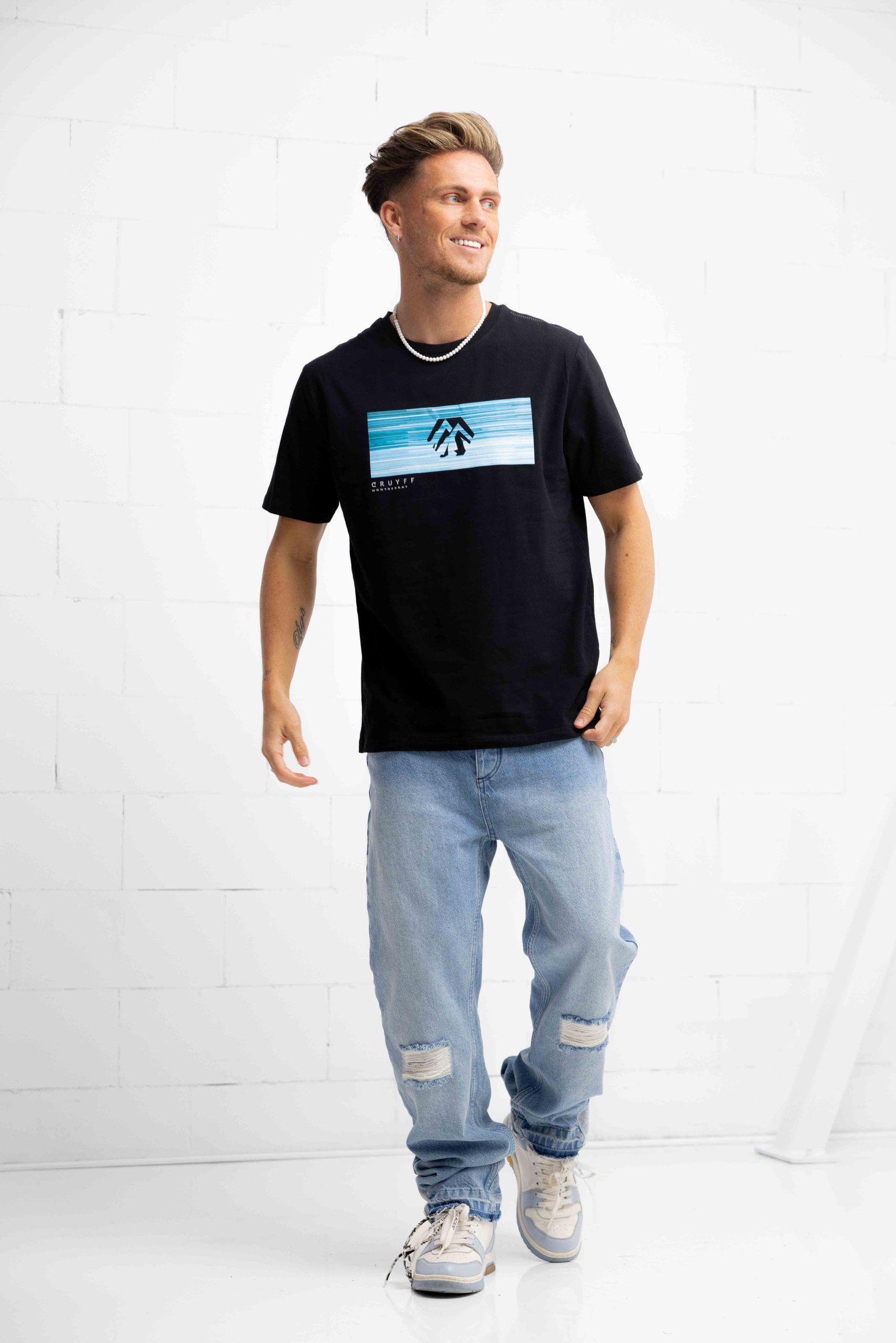 Cruyff Prima T-Shirt Heren Zwart