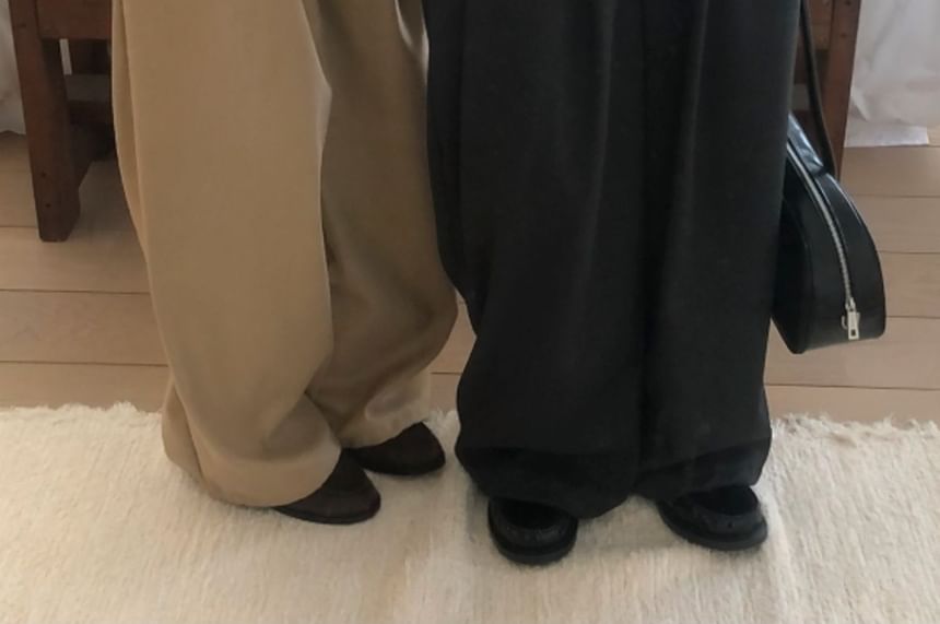 SeoulPop - Effen, losvallende broek met trekkoord in de taille
