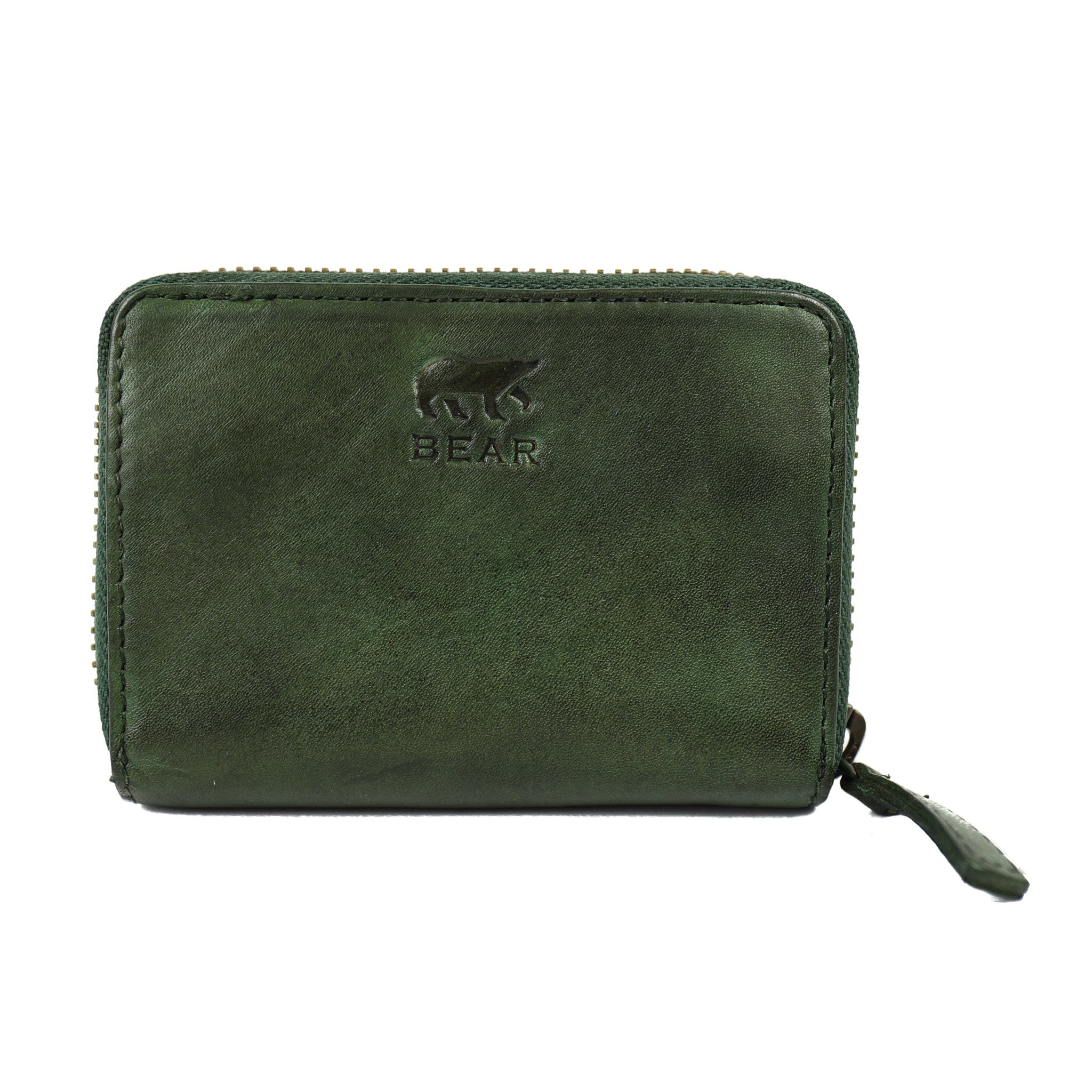 Ritsportemonnee/pasjeshouder 'Rudie' groen Groen