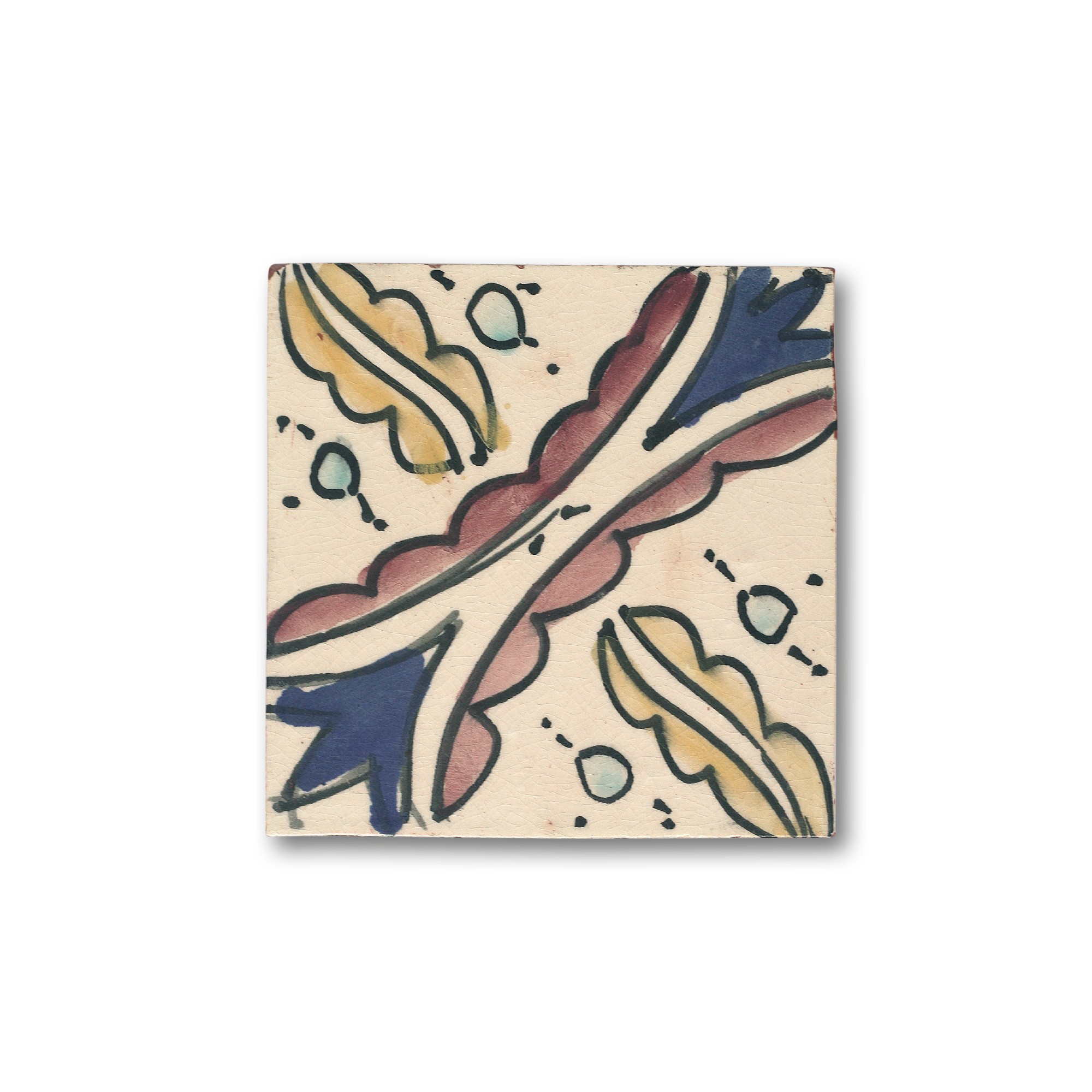 Kachel 'Dfira', multicolor, T 10 cm, B 10 cm, H 1 cm von fischer's lagerhaus