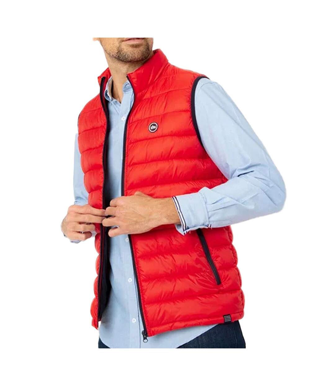 Doudoune Sans Manches Rouge Homme TBS Fabian