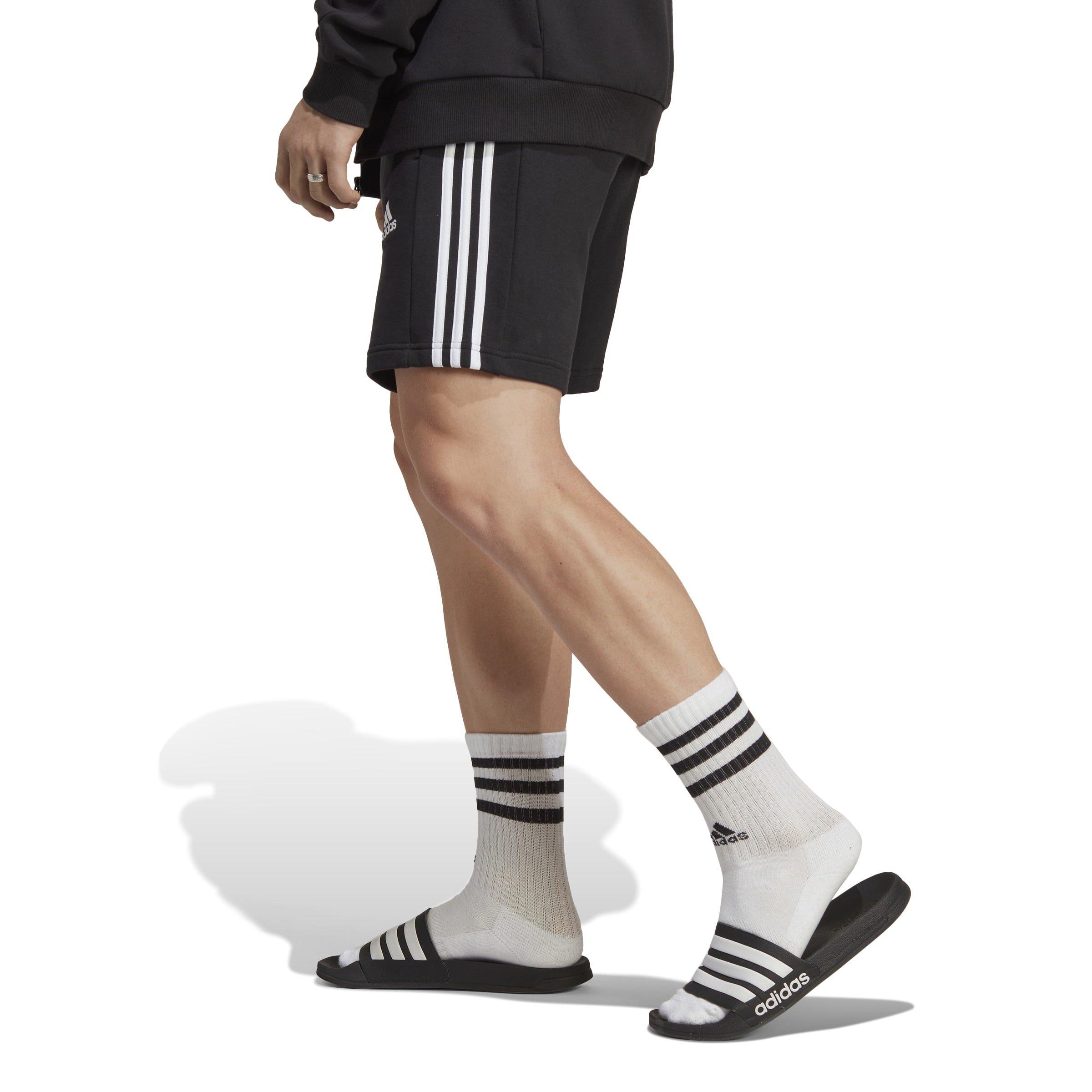 adidas Essentials 3 Stripe Fleece Shorts Mens