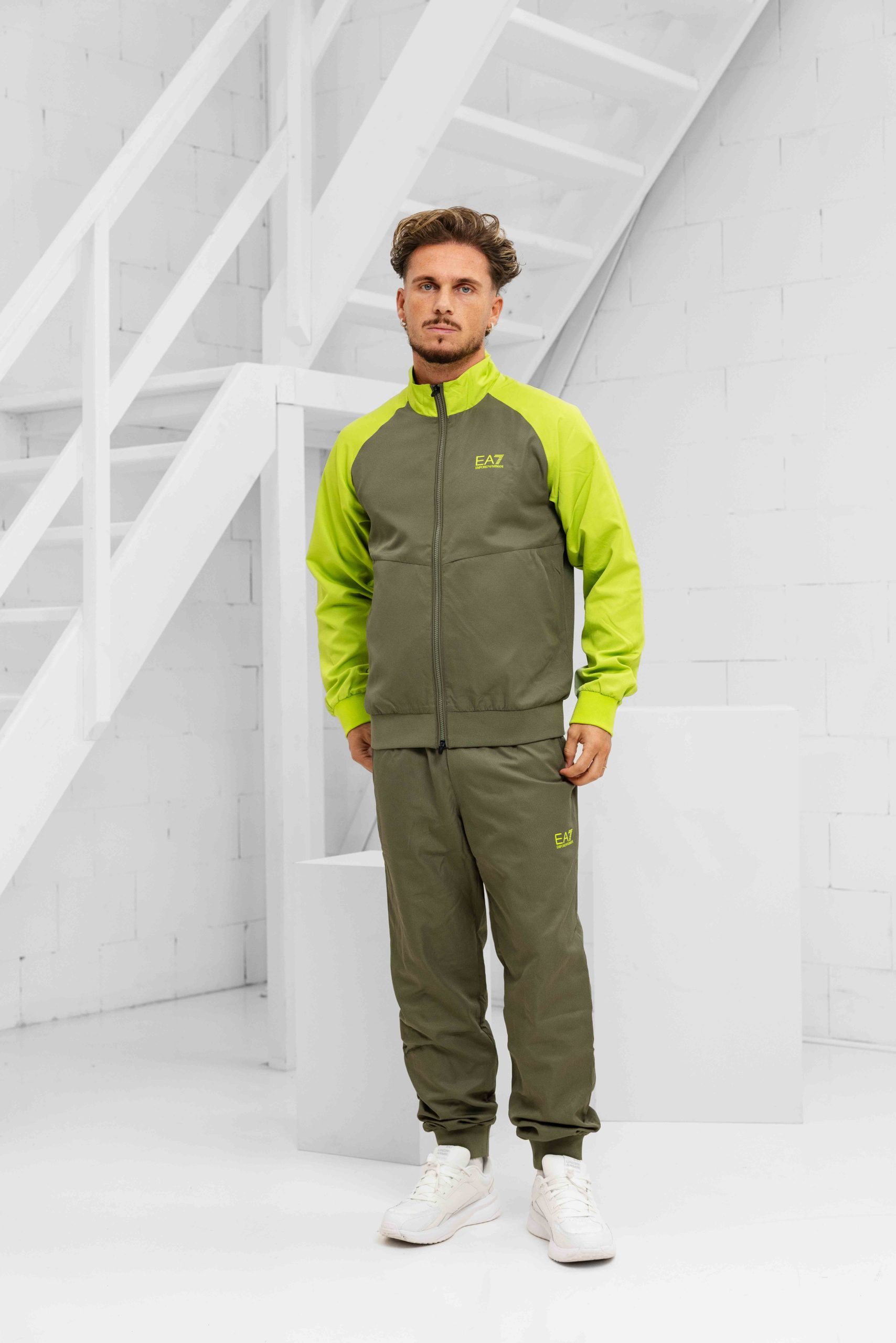 EA7 Emporio Armani 7M000642 Trainingspak Heren Groen/Geel