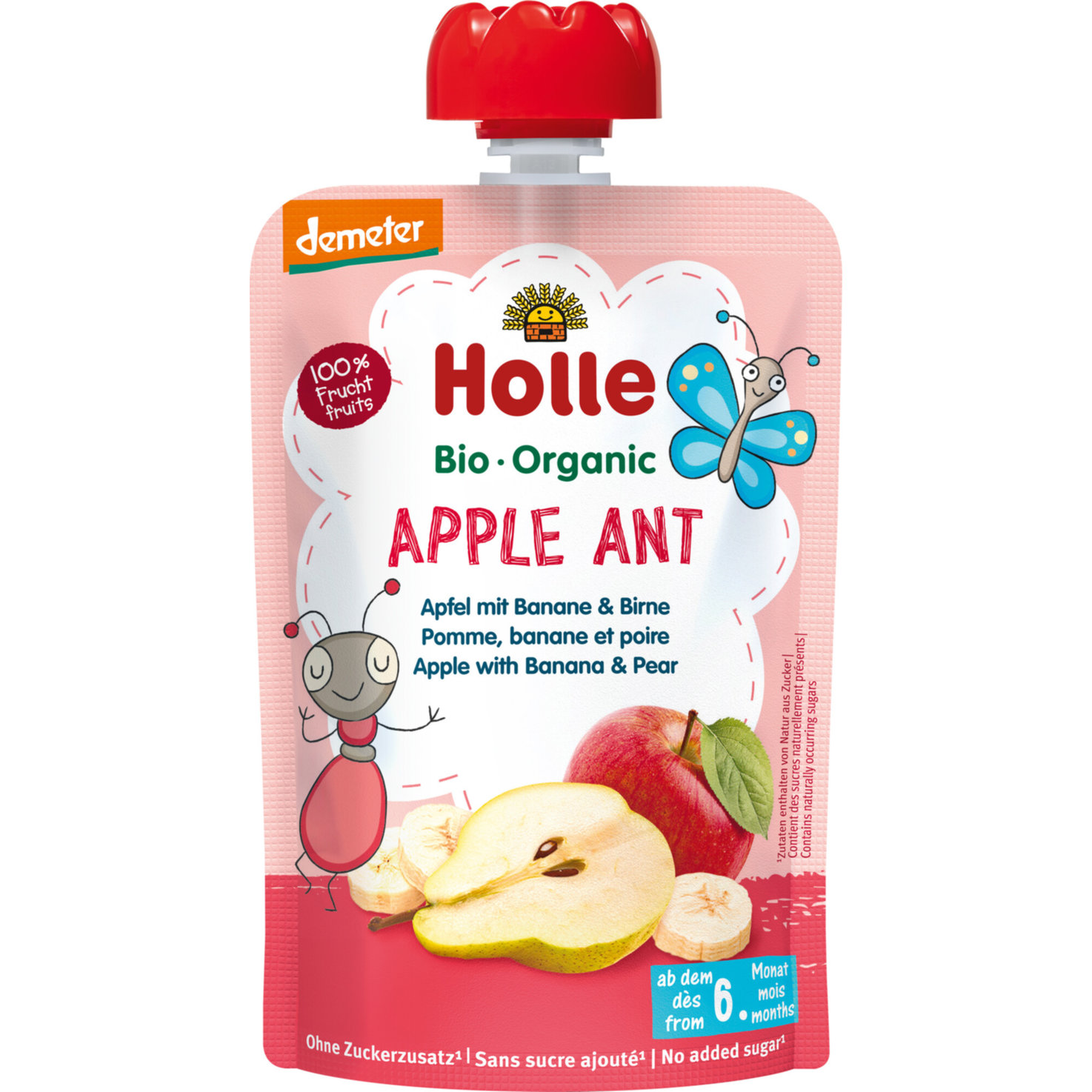 Holle Demeter Bio Apple Ant Pouchy 6+ Monate