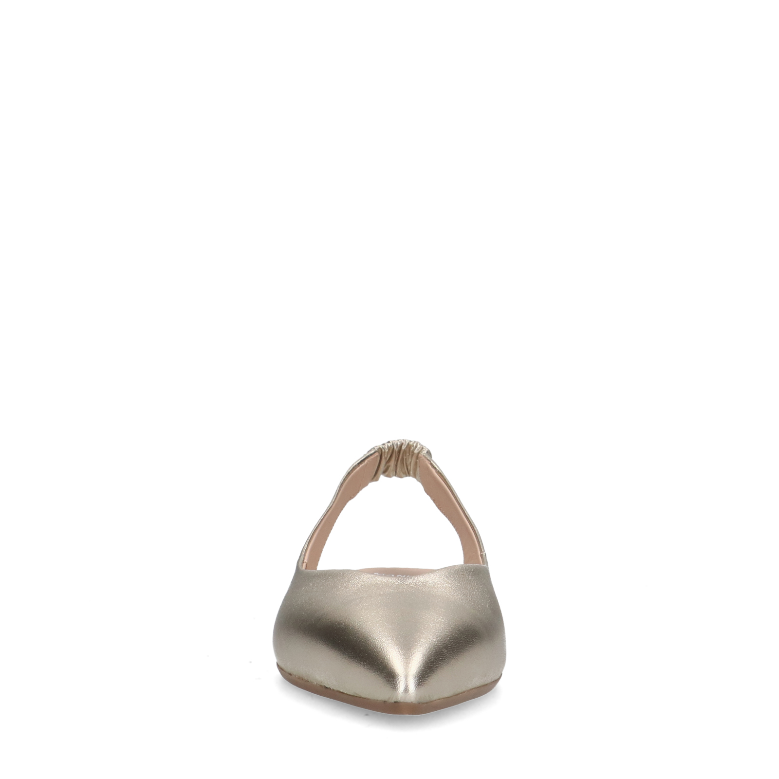 Gouden leren slingback ballerina's