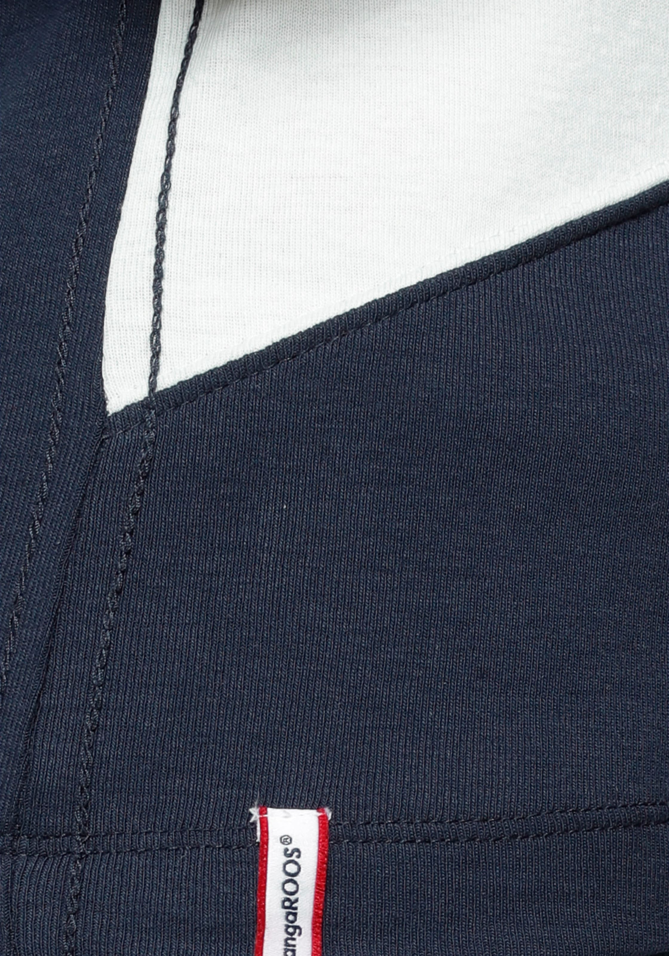 KangaROOS Poloshirt , Kurzarm,  figurbetonter Schnitt,  Colourblocking-Optik,  Polokragen