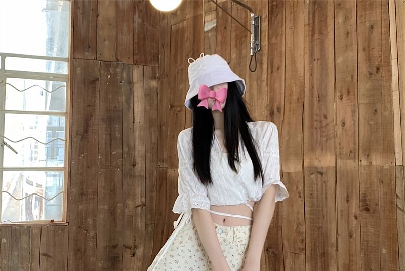 Kenning - Mid Rise Floral Wide Leg Jeans
