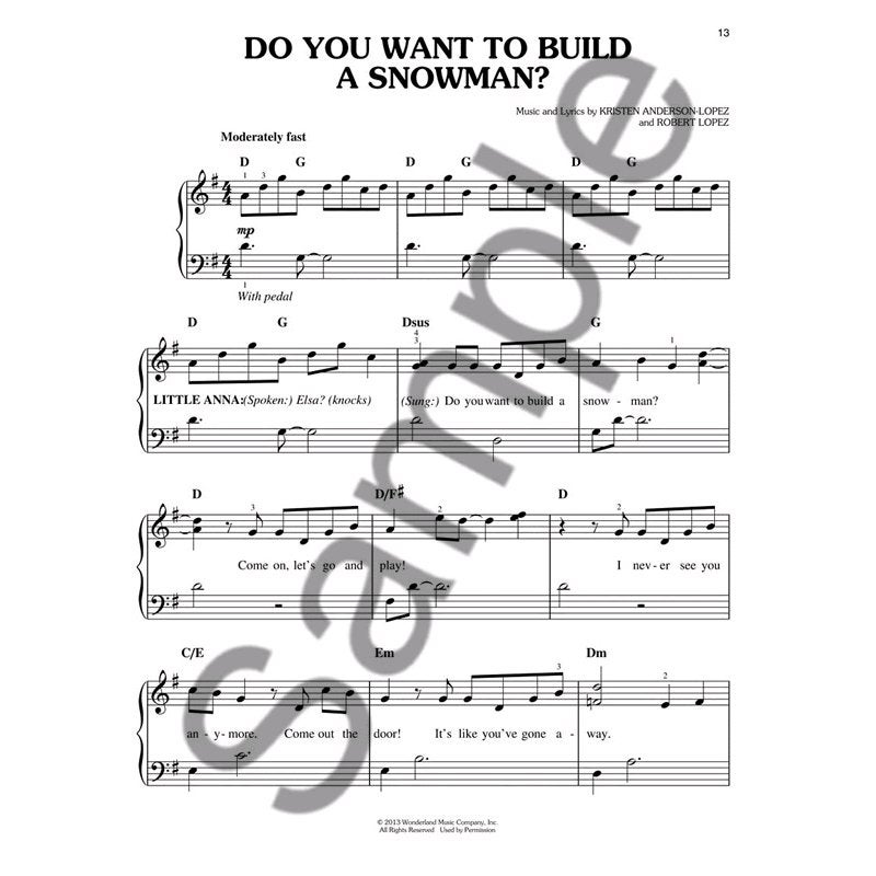 Hal Leonard - Frozen: Easy Piano songbook