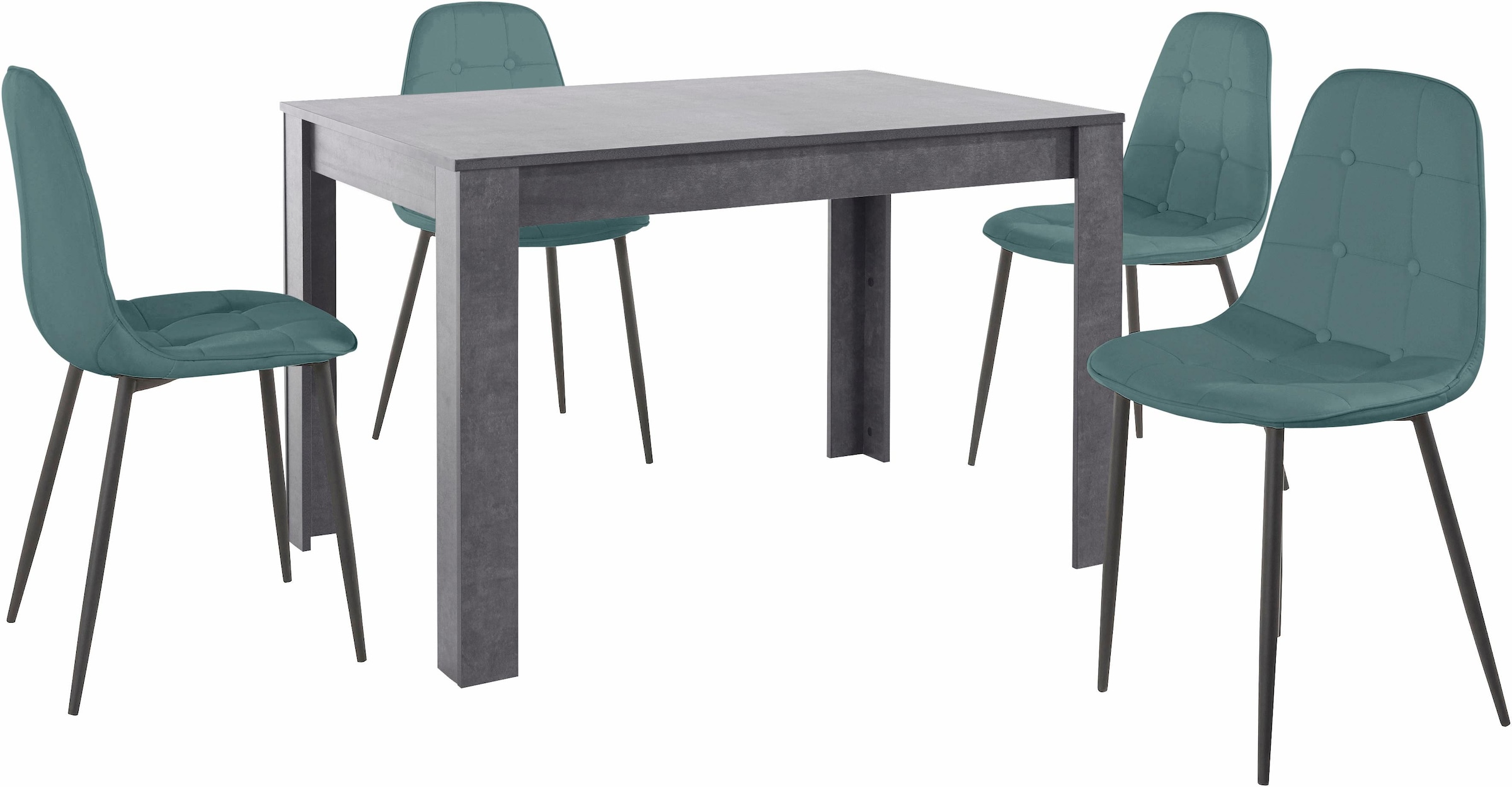 INOSIGN Essgruppe Set, 5 Stk. tlg. mit Esstisch 120 cm breit
