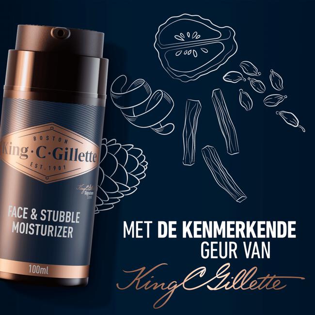 King C. Gillette Gezicht en Stoppelbaard Crème 100 ML