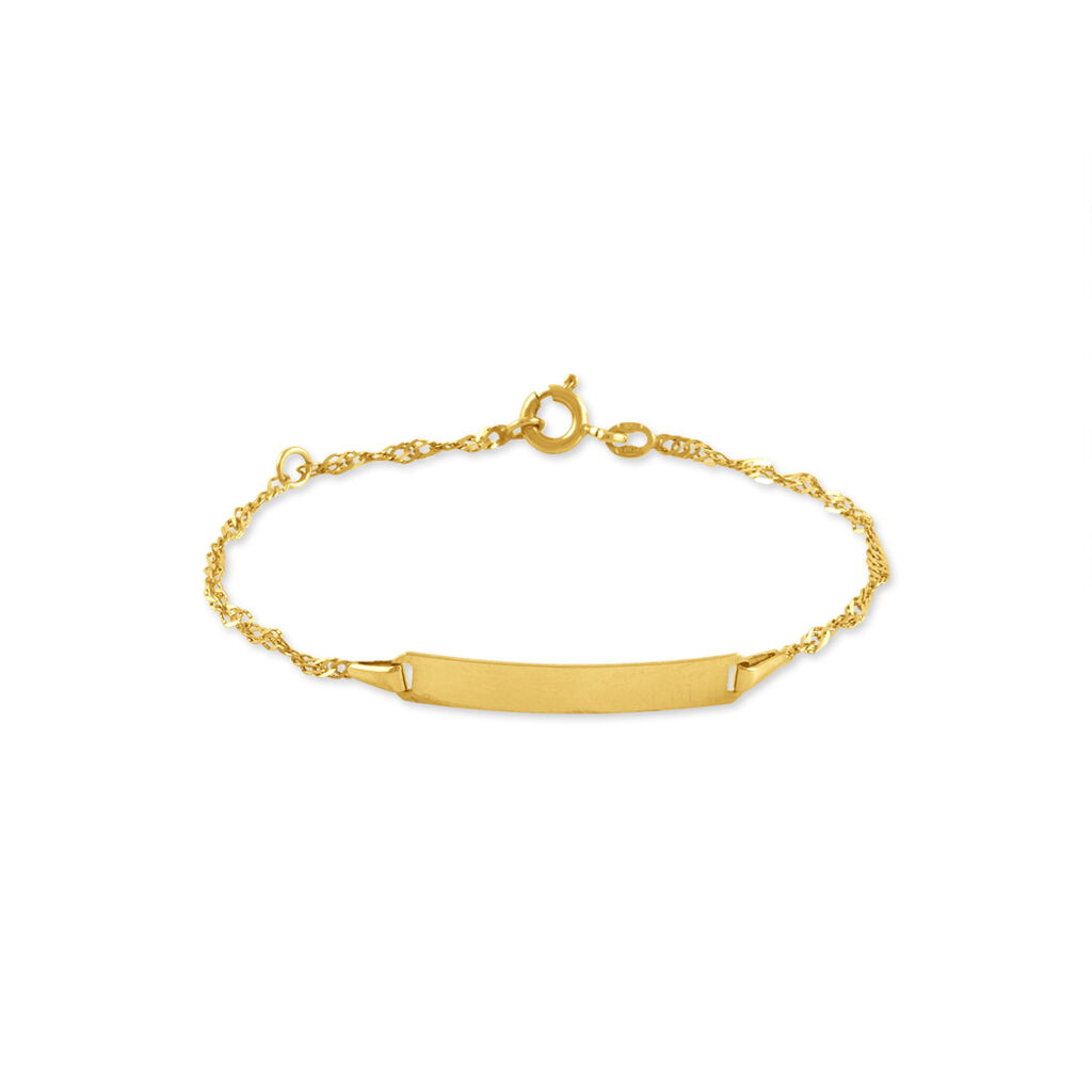 Bracelet Identité Ericka Maille Singapour Or Jaune