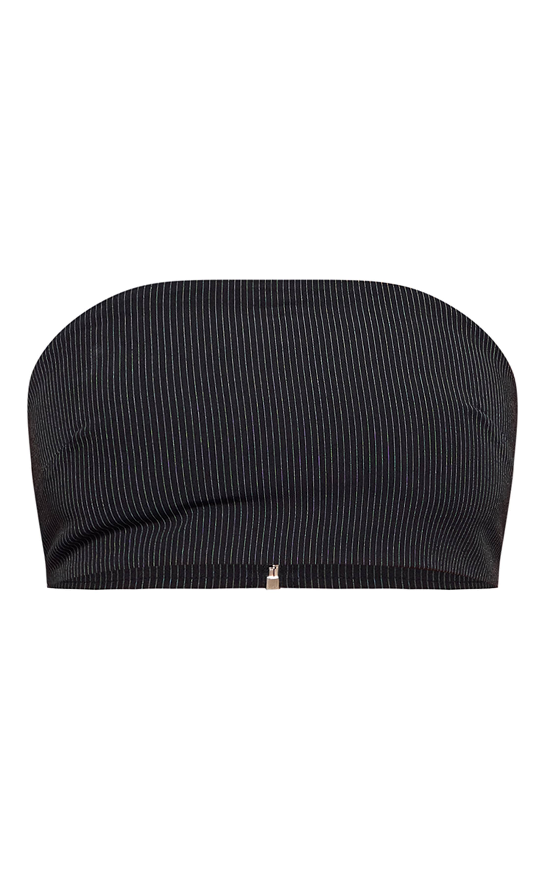 Noir Bandeau À Fines Rayures
