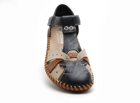 Rieker nu pieds plats femme m1655 bleu