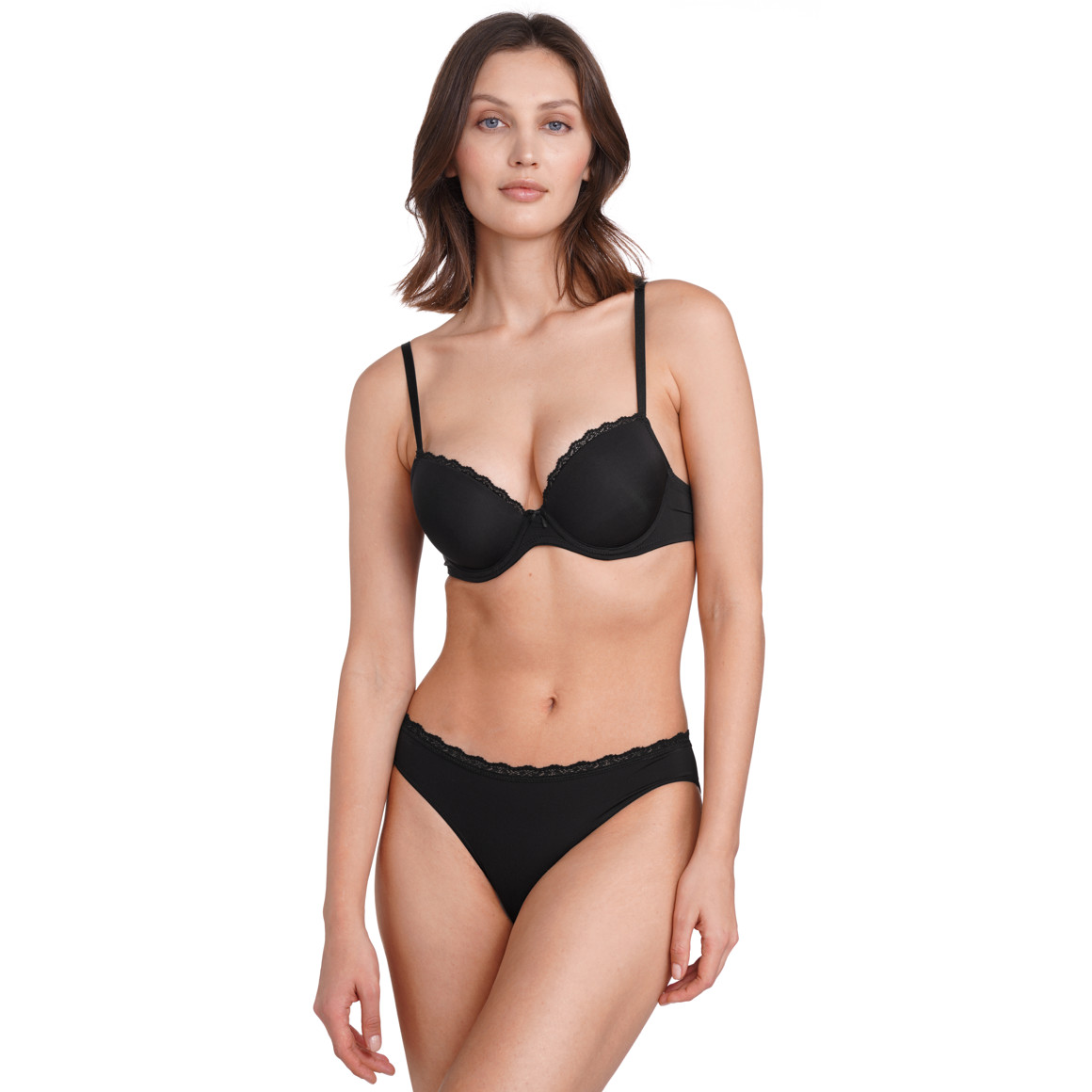 Gina Benotti Damen Push-Up-BH mit Spitze schwarz