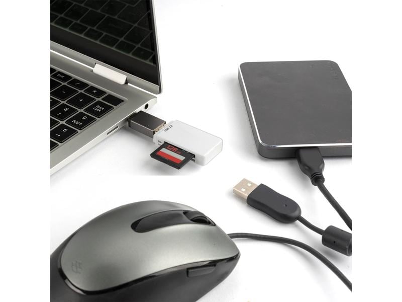 4smarts USB 3.0 Adapter 2-Set USB-C Stecker - USB-A Buchse Zwei Passive Adapter mit USB-C-Stecker auf USB-A-Buchse