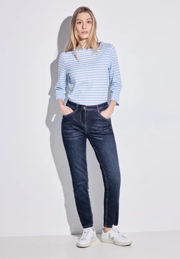 Slim Fit Jeans - mid blue used wash