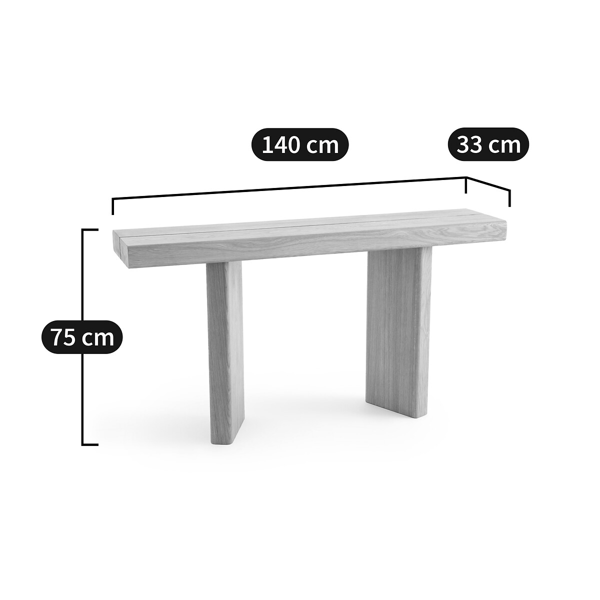 AM.PM<br>Mesa de parede em carvalho L140 cm, Olaga