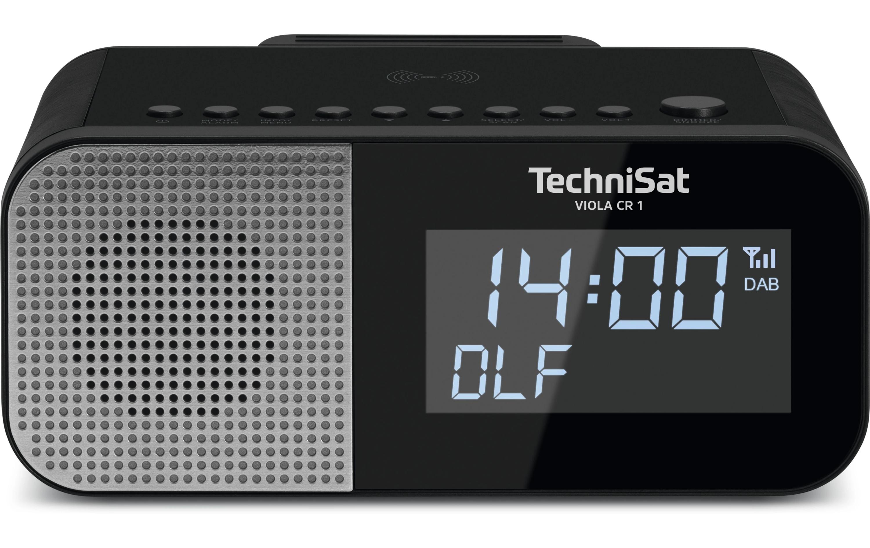 Radiowecker Viola CR 1 SchwarzDAB+/UKW Radiowecker mit Wireless Charging