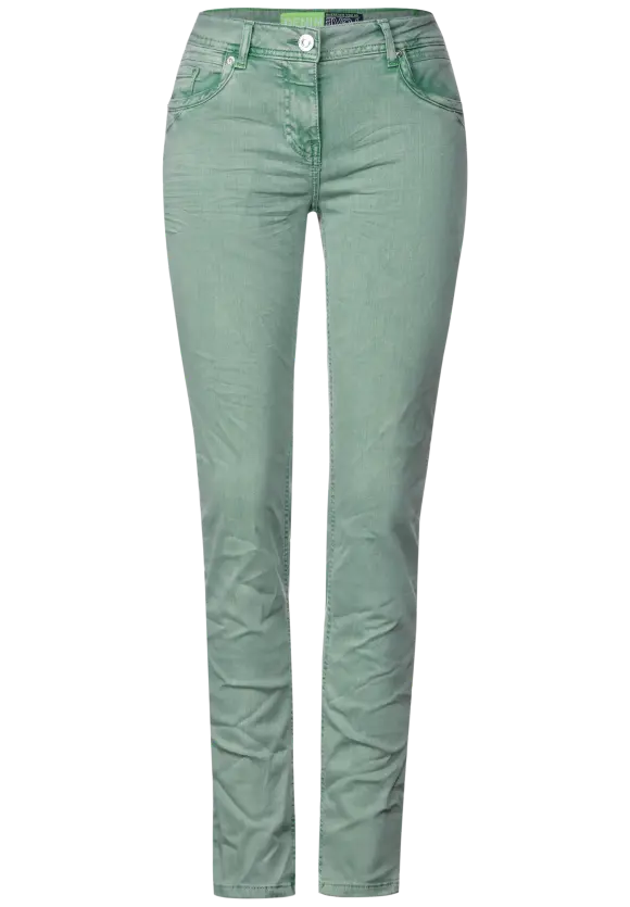 Casual Fit Jeans - raw salvia green