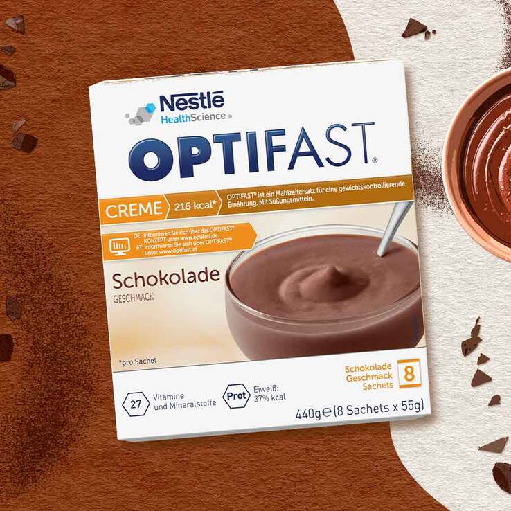 Optifast Creme Schokolade Pulver, 8X55 g