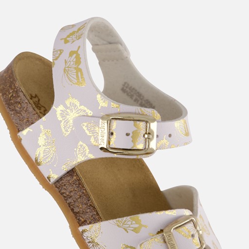 Kipling Naja Sandalen wit Leer