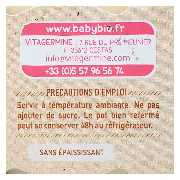 Babybio Frutas em Pote Banana Maçã Orgânico +4 meses 2 x 130g
