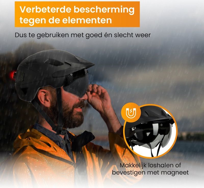 R2B - Speed Pedelec Helm - Fietshelm - LED Verlichting - Maat XL - 61-64 cm