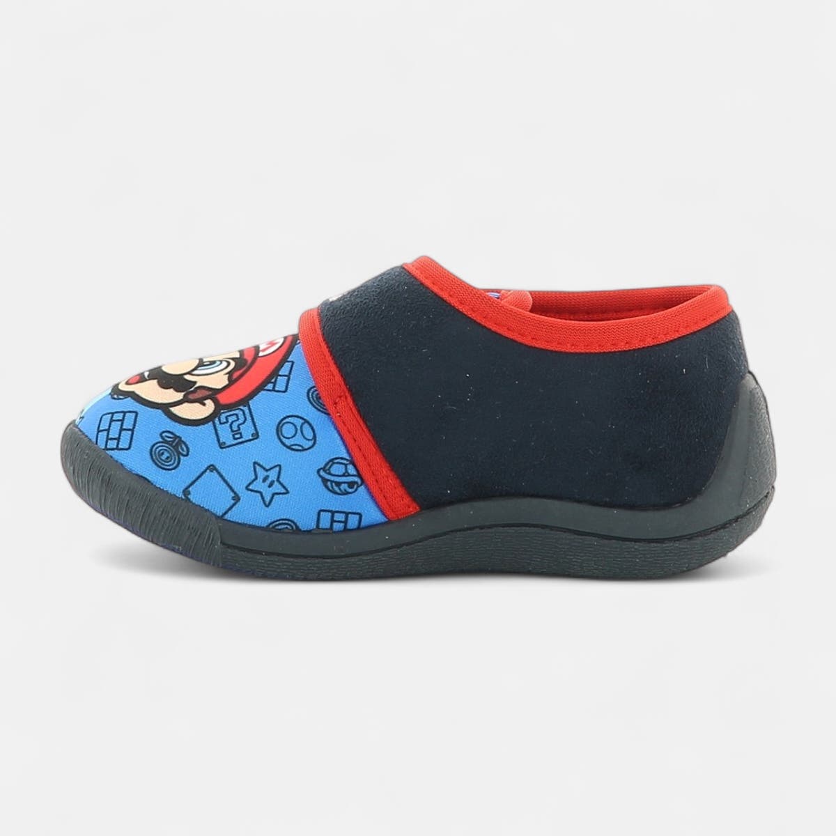 Pantoufles attaches velcros Garçon noir
