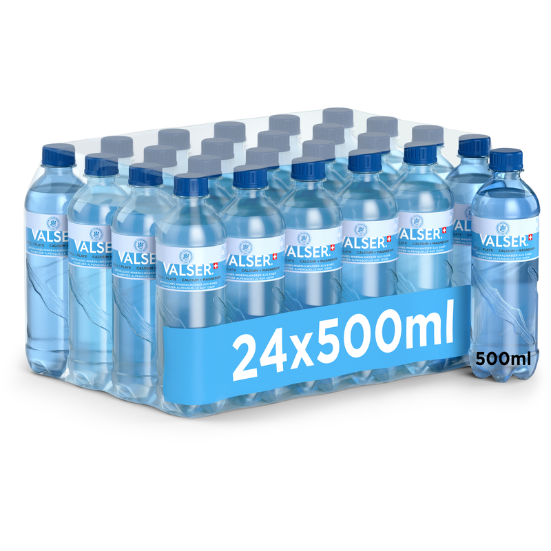 Valser Wasser Still Calcium & Magnesium, ohne Kohlensäure, 50 cl, 24 Stück