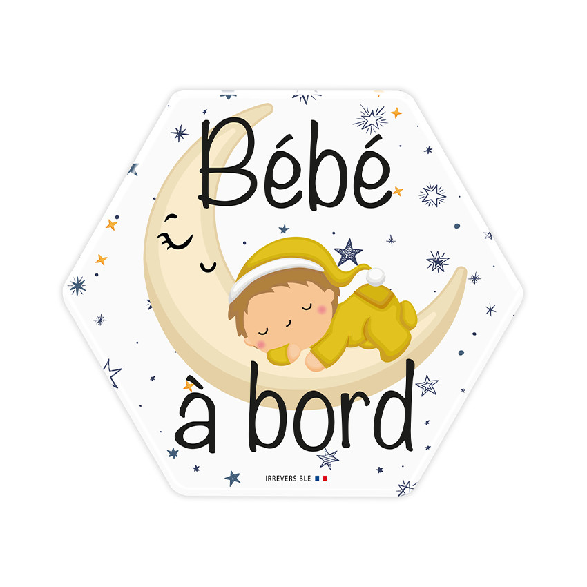 Adhésif de voiture bébé à bord Clair de Lune
