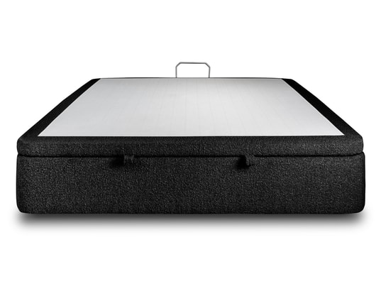 SOMMEIL DE PLOMB - Sommier 140 x 200 Sommier coffre bouclette noir 140x200 h39cm