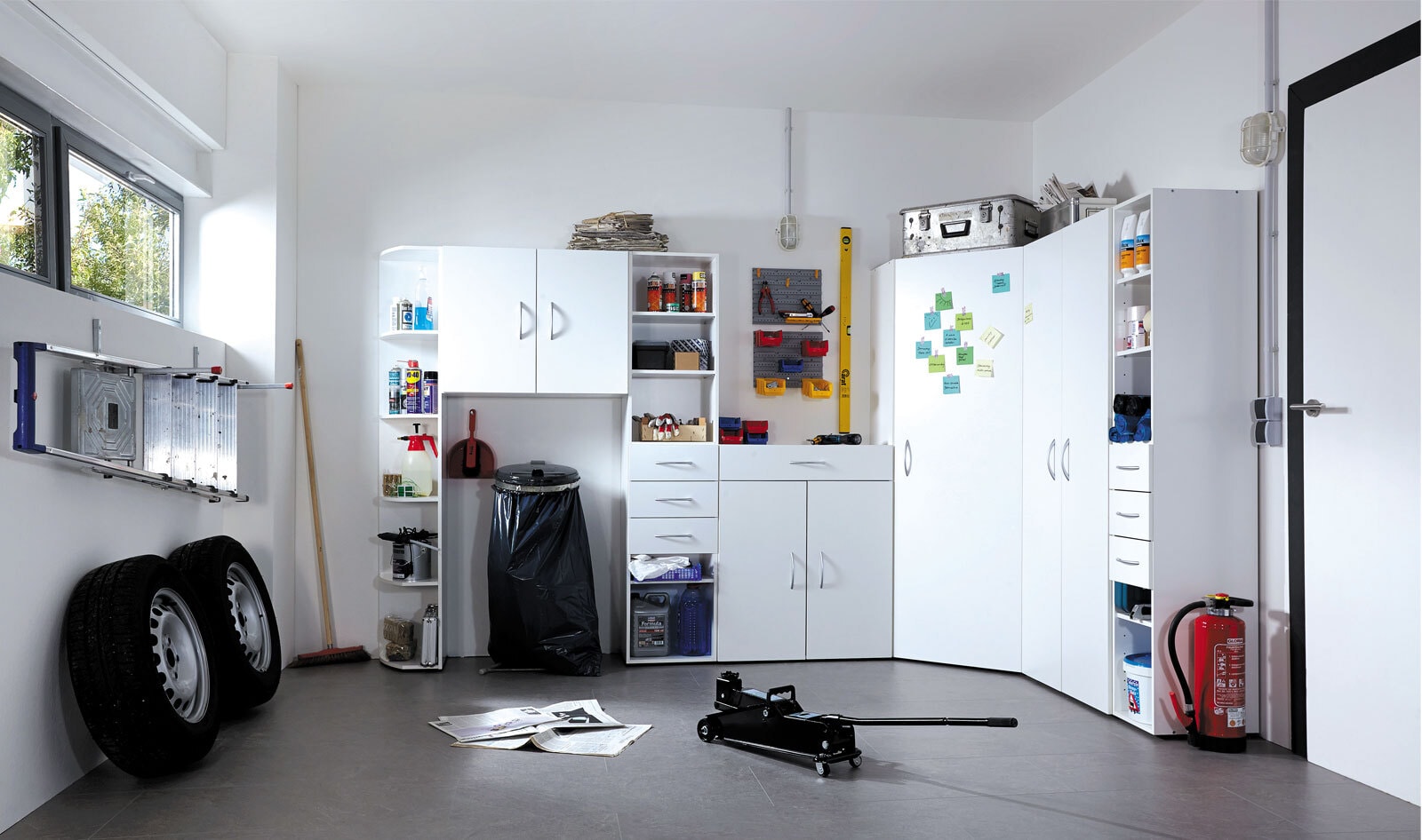 Eckschrank-Lösung MULTIRAUMKONZEPT 95 x 185 x 95 cm weiß