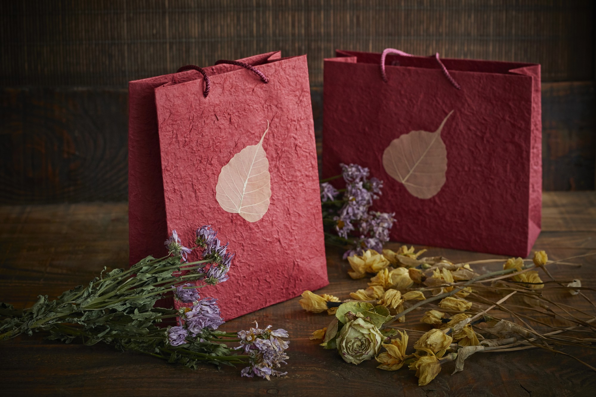 Tasche Bodhi Blatt, burgund, T 10 cm, B 30 cm, H 25 cm günstig bestellen