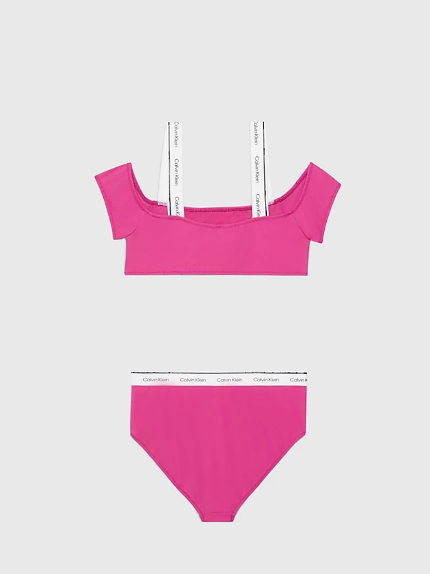 Conjunto de biquíni cropped para meninas - CK Meta Legacy