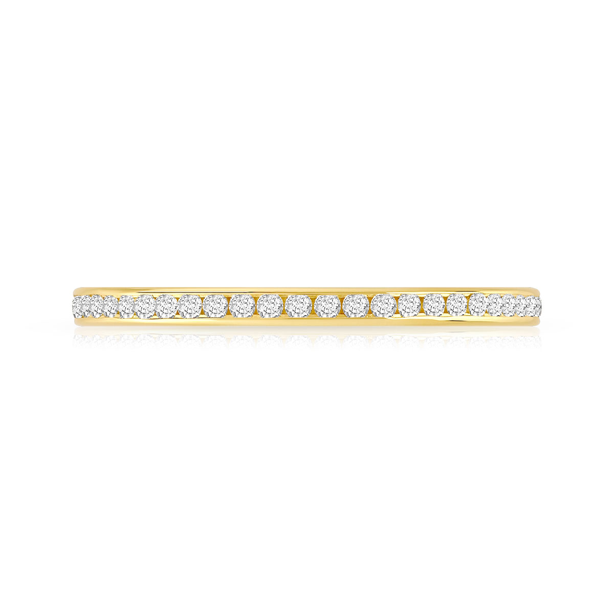 Alliance demi-tour or 750 jaune diamant H/SI