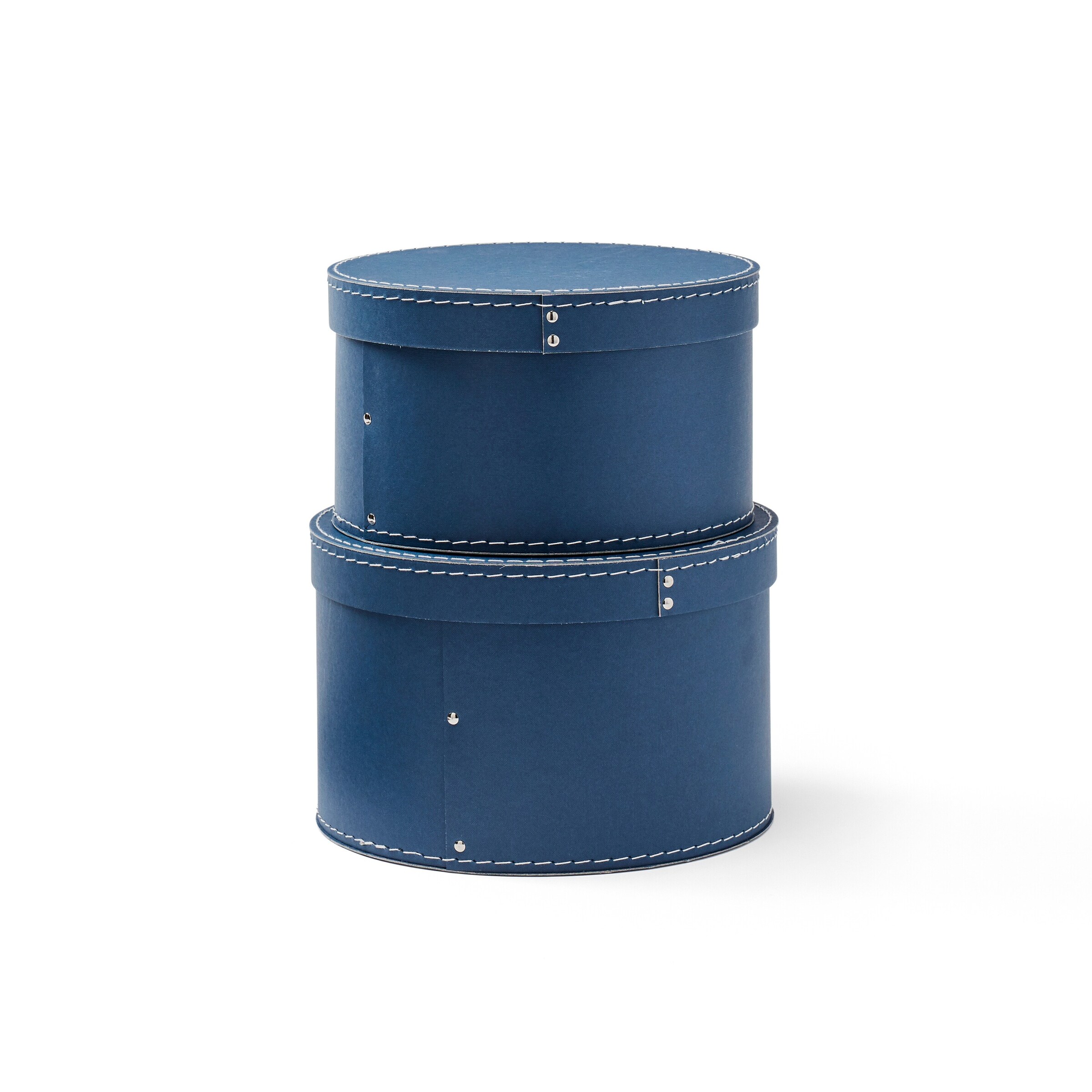 Kids Concept Pappboxen rund 2er-Set Ø23/25 cm blau