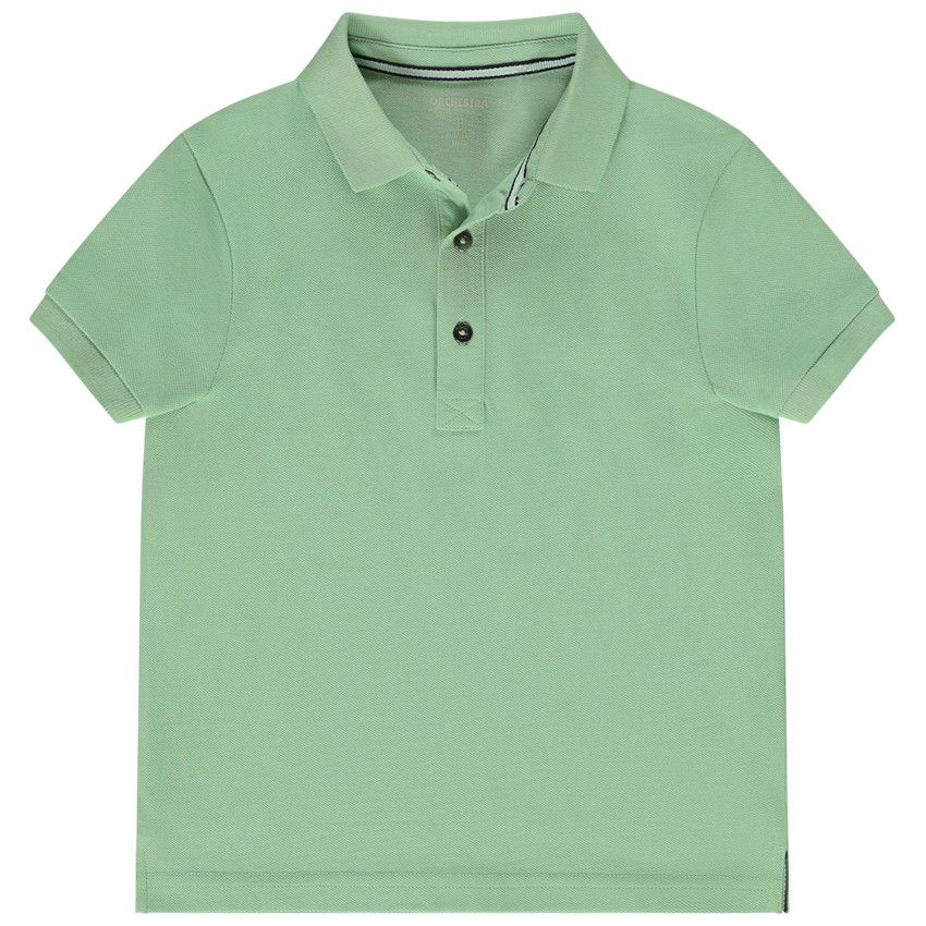 Polo manches courtes uni pour garçon - Vert