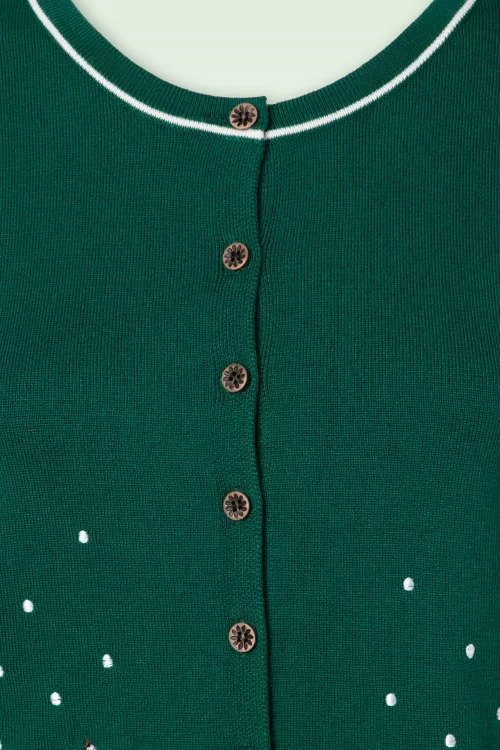 Banned Retro Ski Snow Season cardigan in groen