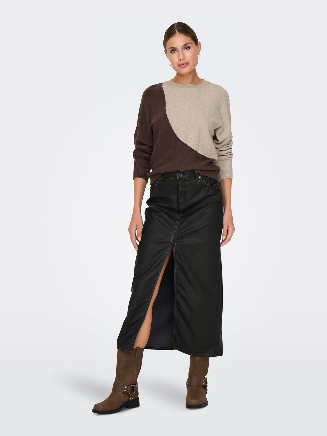 JDYMARCO Strickpullover Chocolate Brown