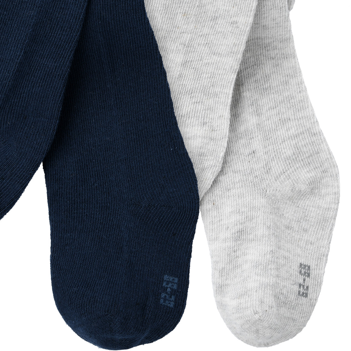 Topomini 2 Baby Strumpfhosen im Basic-Look dunkelblau / hellgrau