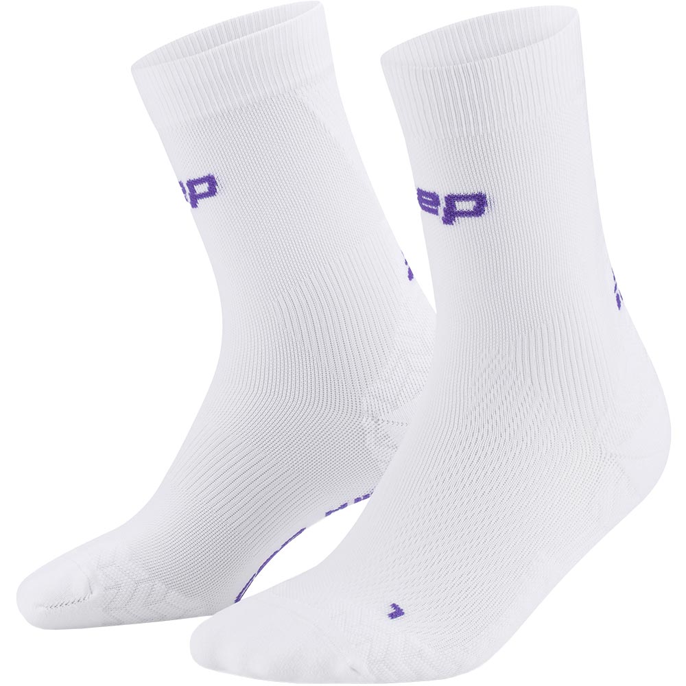 CEP Core Run Ultralight Mid Cut Compression Socken Herren white