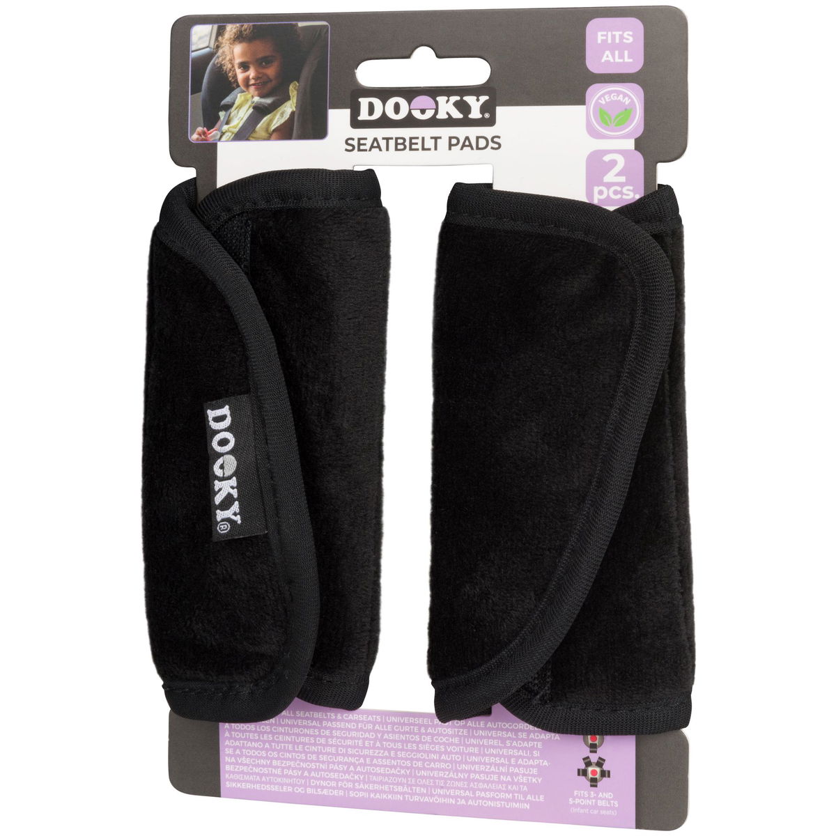 DookyDooky   Gurtpolster 2er Set schwarz