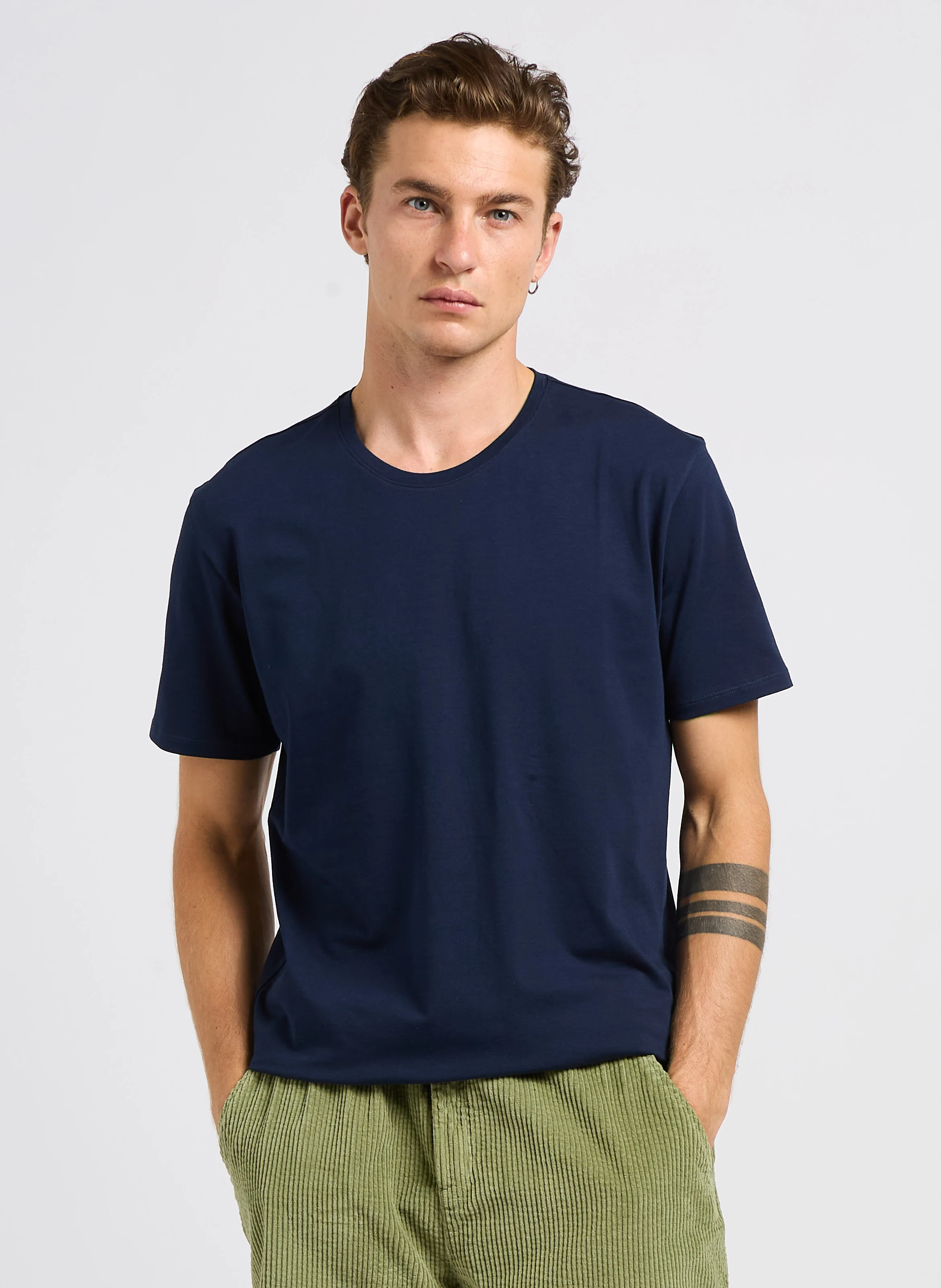 NEWPIMA - Tee-shirt manches courtes en coton bio mélangé | Bleu