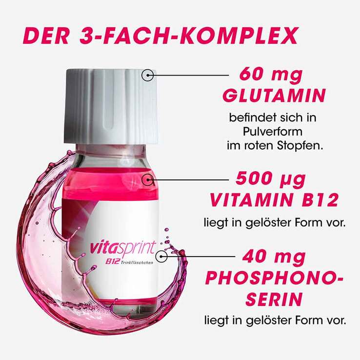 vitasprint B12 Trinkfläschchen mit Vitamin B12 für mehr Energie, 30 St
