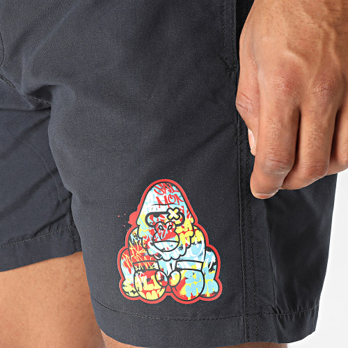 Short De Bain Gorille Graffiti Noir